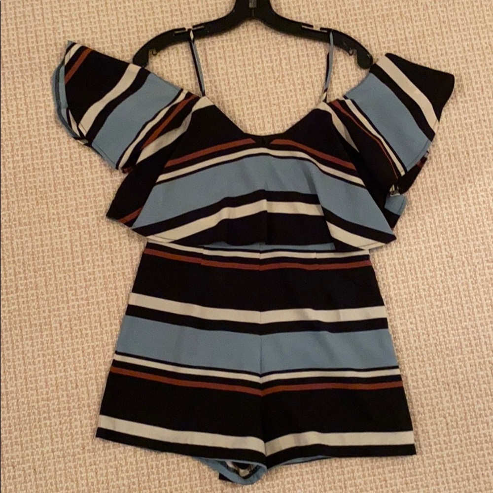 Colorful striped romper